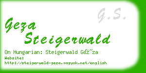 geza steigerwald business card